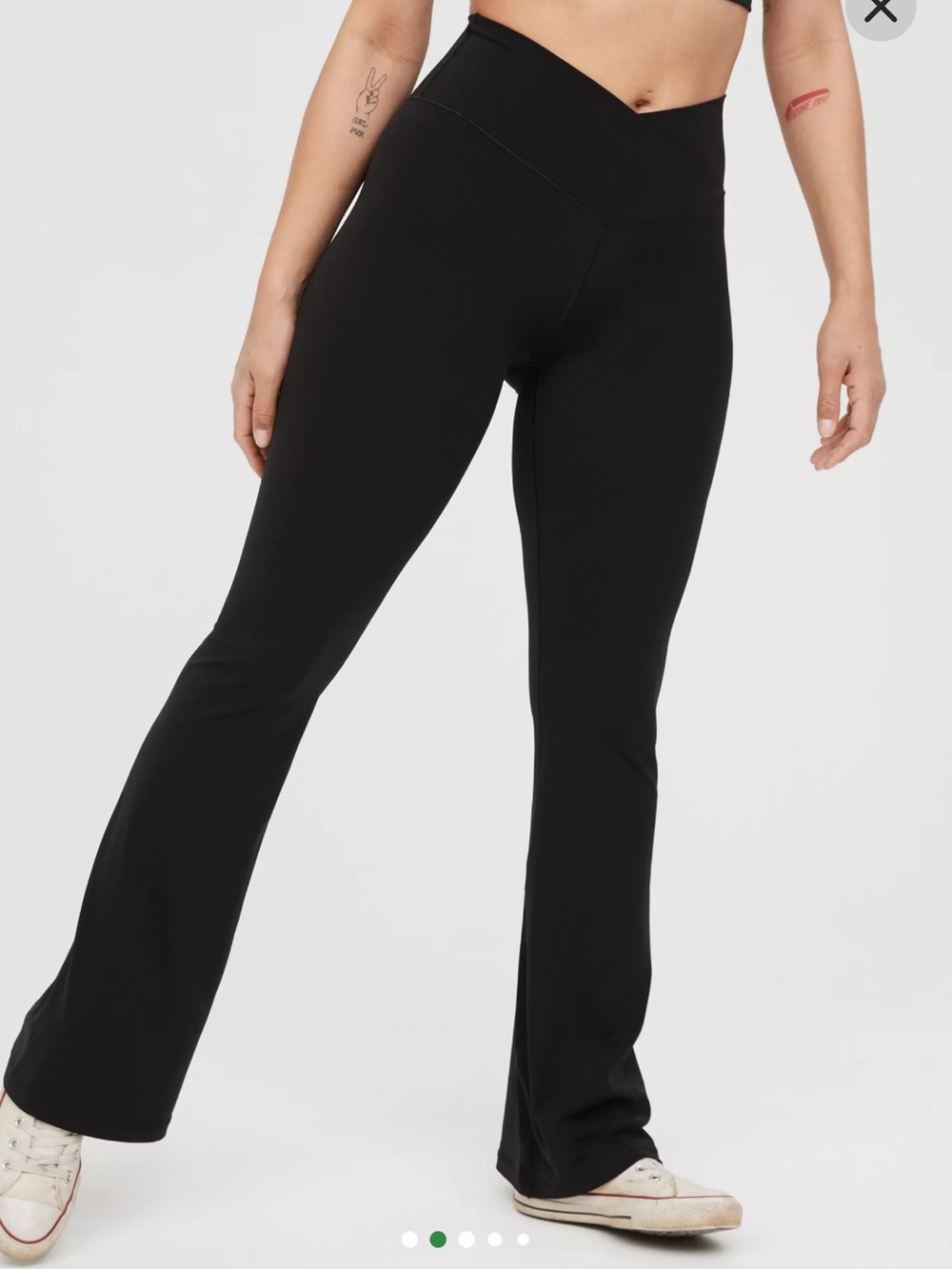 Aerie Real Me High Waisted Crossover Flare Legging